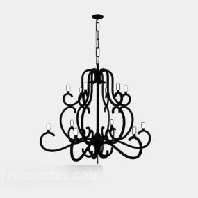 Villa Metal Chandelier Vintage 3d model