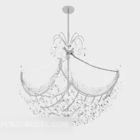 Process Modern Crystal Chandelier 3d model