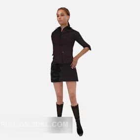 Business Dress Women 3d model