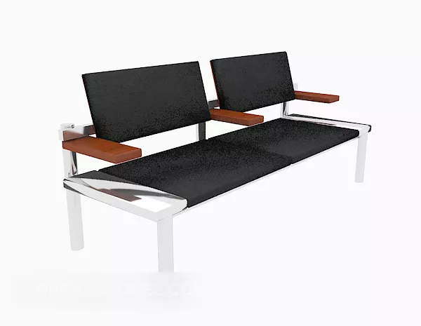 Curved Wave Lounge Chair 3d model