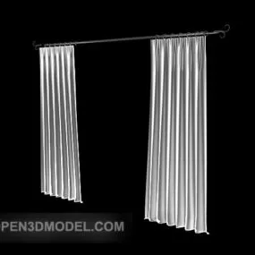 Pure White Curtain 3d model