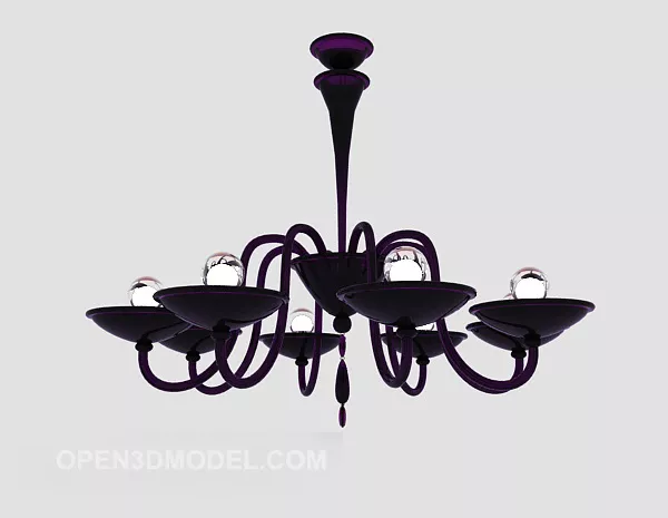 Home Purple Chandelier 3d model Home Purple Chandelier 3d model