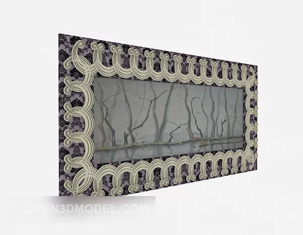 Purple Frame Decor 3d model Purple Frame Decor 3d model