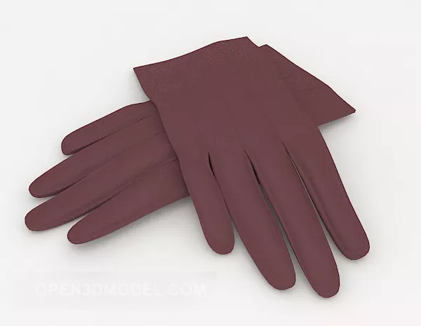 Leather Gloves 3d model