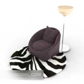 Purple Lazy Sofa 3d model