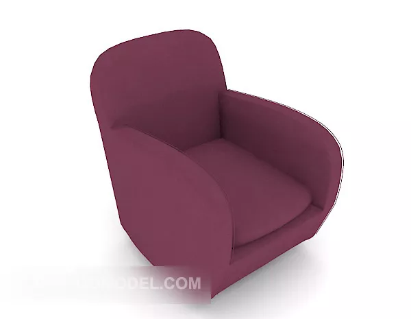 Purple Single Sofa 3d model Purple Single Sofa 3d model