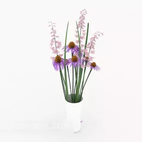 Purple Home Set Potted 3d model