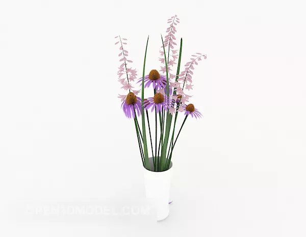 Purple Home Set Potted 3d model Purple Home Set Potted 3d model
