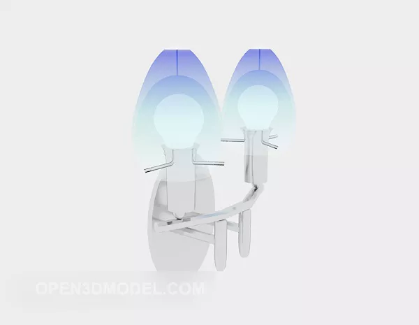 Purple Home Wall Lamp 3d model Purple Home Wall Lamp 3d model