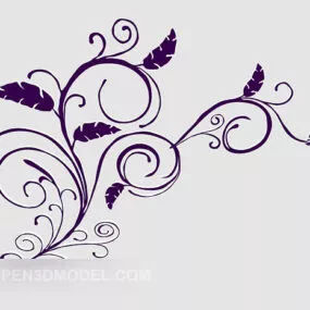 Purple Home Wall Paint Pattern 3d model