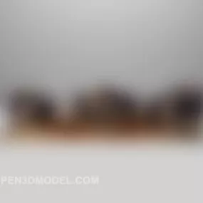 Purple Luxury Sofa Furniture 3d model