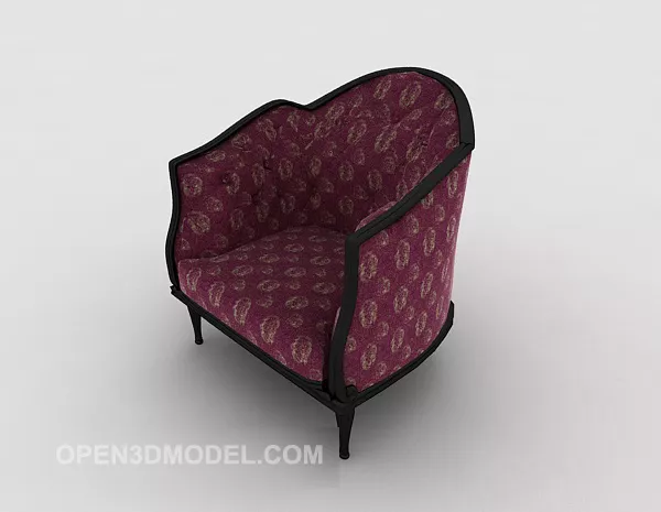Purple Retro Sofa 3d model Purple Retro Sofa 3d model