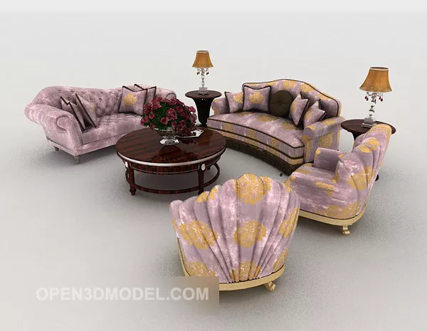 Purple Series Sofa Furniture 3d model Purple Series Sofa Furniture 3d model