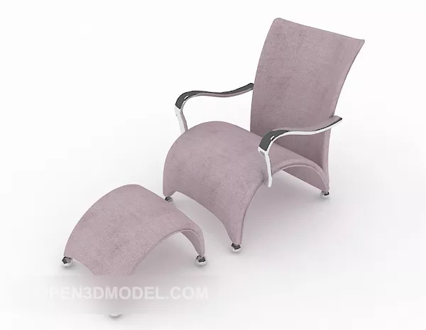Purple Simple Lounge Chair V1 3d model Purple Simple Lounge Chair V1 3d model