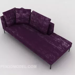 Purple Single Lounge Chair Sofa 3d model
