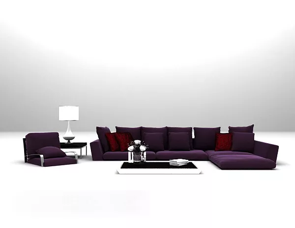 Purple Sofa Chair Modern Style 3d model Purple Sofa Chair Modern Style 3d model