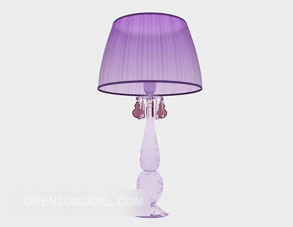 Purple Shade Table Lamp 3d model Purple Shade Table Lamp 3d model