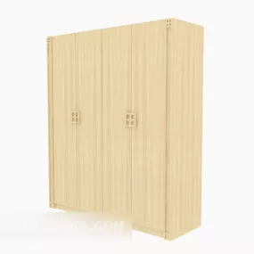 Modern Flat Wardrobe Wooden 3d model