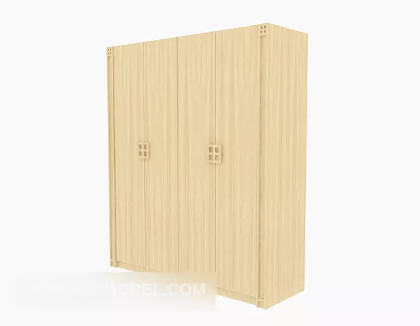 Kids Room Wardrobe With Center Mirror 3d model