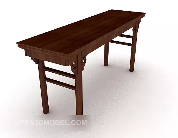 Qing Dynasty Desk Wooden 3d model Qing Dynasty Desk Wooden 3d model