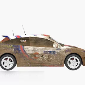 Brown Race Car 3d model
