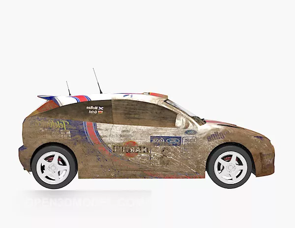 Brown Race Car 3d model Brown Race Car 3d model