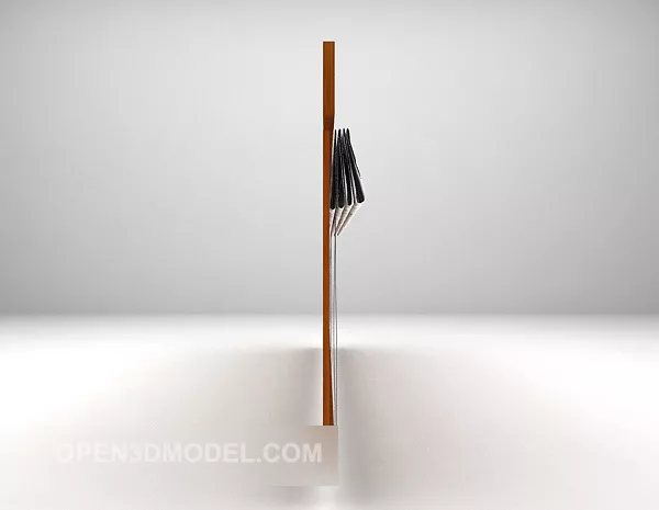 Bollard Rail Chain 3d model