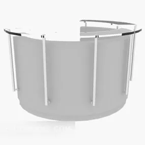 Curved Reception Bar 3d model