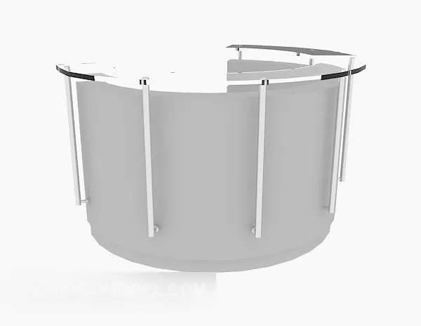Curved Reception Bar 3d model Curved Reception Bar 3d model