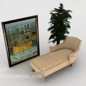 Recliner Lounge Sofa Furniture 3d model