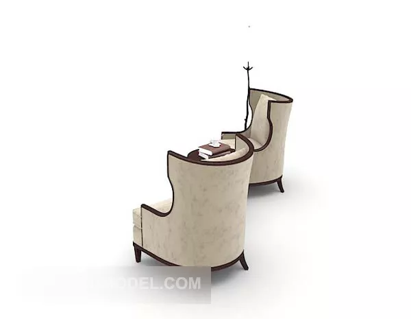 European Table And Chair Antique Style 3d model European Table And Chair Antique Style 3d model