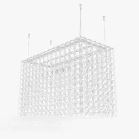 Rectangular Glass Chandelier 3d model