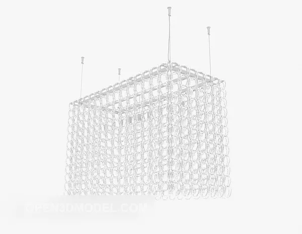 Rectangular Glass Chandelier 3d model Rectangular Glass Chandelier 3d model