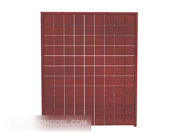 Red Background Wall 3d model Red Background Wall 3d model