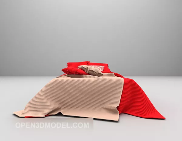 Red Bed Furniture 3d model Red Bed Furniture 3d model