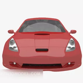 Red Car Vintage Design 3d model