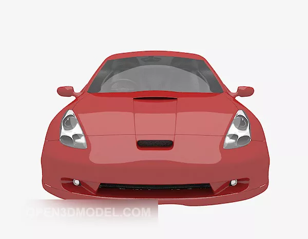 Red Car Vintage Design 3d model Red Car Vintage Design 3d model