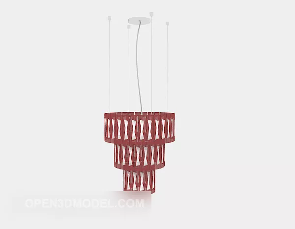 Red Chandelier Furniture 3d model Red Chandelier Furniture 3d model