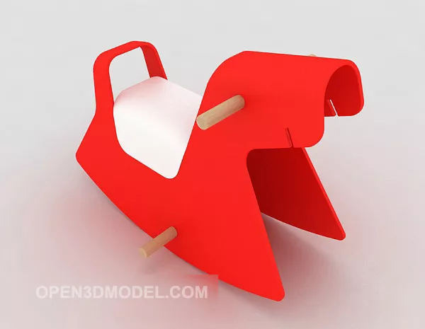 Red Children’s Trojan Toy 3d model Red Children’s Trojan Toy 3d model