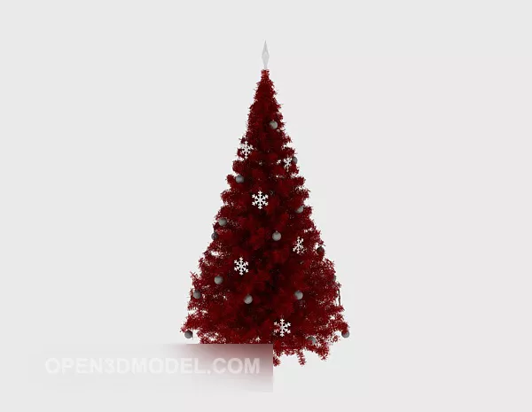 Red Christmas Tree Furniture 3d model Red Christmas Tree Furniture 3d model