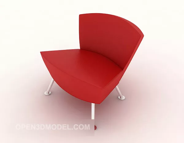 Red Common Lounge Chair 3d model Red Common Lounge Chair 3d model