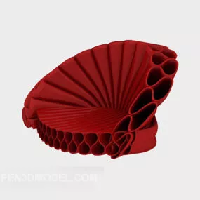 Red Creative Lounge Chair Furniture 3d model