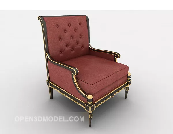 Red European High-end Sofa 3d model Red European High-end Sofa 3d model