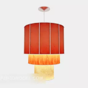 Red Festive Chandelier 3d model