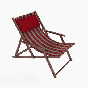 Red Lounge Chair Outdoor Furniture 3d model