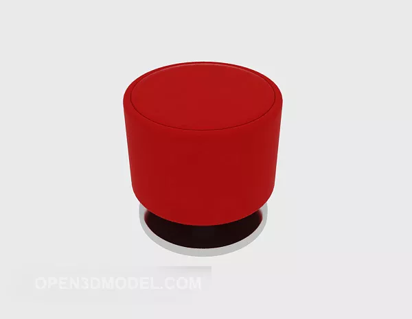 Red Lounge Stool Chair 3d model Red Lounge Stool Chair 3d model