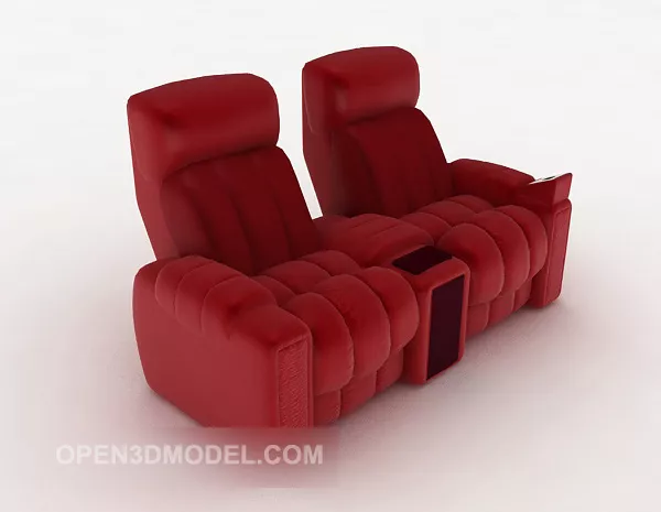 Red Massage Sofa Furniture 3d model Red Massage Sofa Furniture 3d model