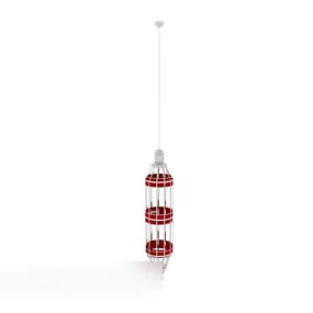 Home Red Decor Chandelier 3d model