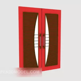 Red Sliding Gate 3d model