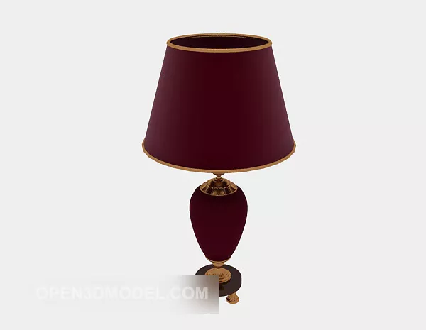 Red Table Lamp Hotel Furniture 3d model Red Table Lamp Hotel Furniture 3d model